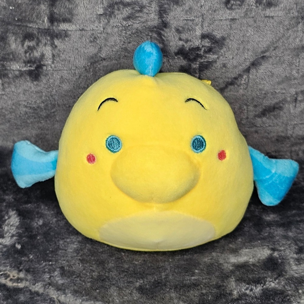 Disney Squishmallows Flounder 5" Plush Yellow Fish The Little Mermaid SQK2844